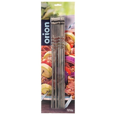 Szpikulce do Szaszłyków Stalowe 10 szt. 38,5 cm ORION Płaskie Długie