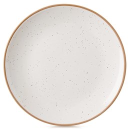 Talerz Deserowy Ceramiczny Beżowy 20 cm ORION Kamionkowy Brzeg Zmywarka