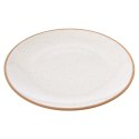 Talerz Deserowy Ceramiczny Beżowy 20 cm ORION Kamionkowy Brzeg Zmywarka