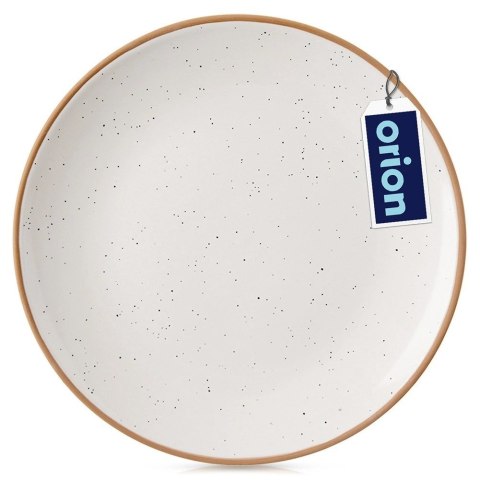 Talerz Deserowy Ceramiczny Beżowy 20 cm ORION Kamionkowy Brzeg Zmywarka