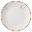 Talerz Deserowy Ceramiczny Beżowy 20 cm ORION Gąski Efektowny Dekor