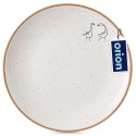 Talerz Deserowy Ceramiczny Beżowy 20 cm ORION Gąski Efektowny Dekor