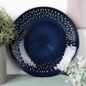 Talerz Deserowy Ceramiczny Granatowy 22 cm SIAKI COLLECTION Gres Łezka