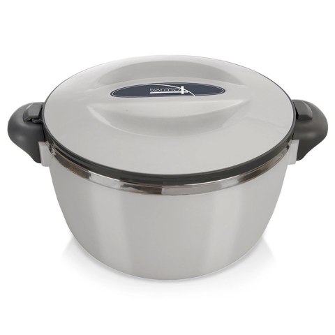 Termomisa Obiadowa TERMO Stalowa 2 L ORION Szary z Praktycznymi Uchwytami