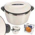 Termomisa Obiadowa Stalowa 3,5 L ORION Kremowy Duża do Transportu Posiłków