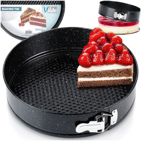 Tortownica Rozpinana Granitowa 28 cm VILDE Stal Nieprzywierająca do Ciast