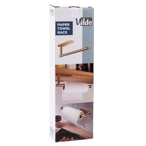 Wieszak na Ręcznik Papierowy VILDE Złoty Stal Nierdzewna 33,5 cm