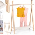 Wieszak Stojący na Ubrania Dziecięce KIDS COLLECTION Drewniany Tipi