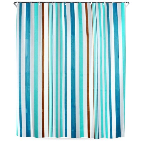 Zasłona Prysznicowa 180 x 180 cm VILDE Wodoodporna PEVA z Haczykami