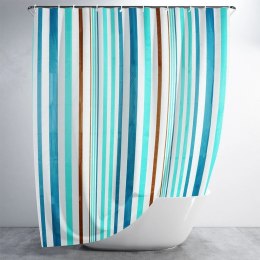 Zasłona Prysznicowa 180 x 180 cm VILDE Wodoodporna PEVA z Haczykami