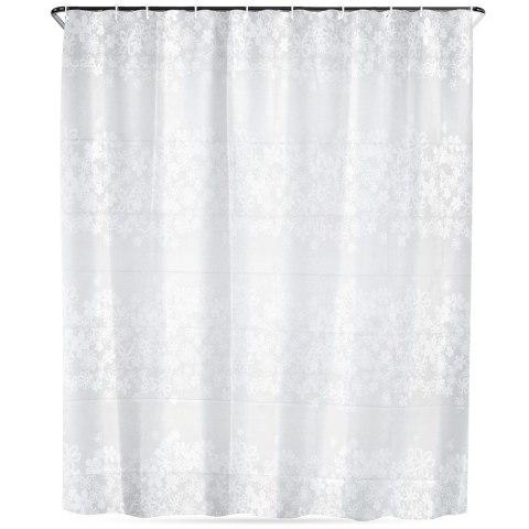 Zasłona Prysznicowa 180 x 180 cm VILDE Wodoodporna PEVA Wzór Kwiatowy