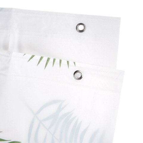 Zasłona Prysznicowa 180 x 180 cm VILDE Wodoodporna PEVA W Rośliny