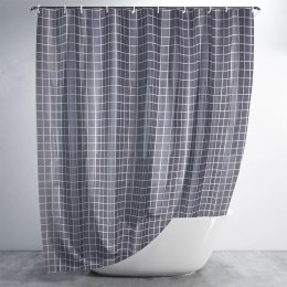Zasłona Prysznicowa 180 x 180 cm VILDE Wodoodporna PEVA W Kratkę