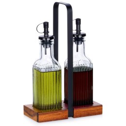 Butelki na Oliwe i Ocet VILDE 2x 190 ml Szklane Ze Stojakiem