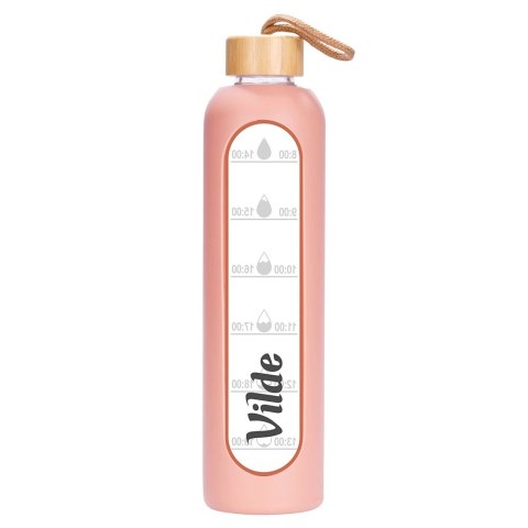 Butelka Szklana VILDE 582 ml z Silikonowym Pokrowcem i Metalową Nakrętką