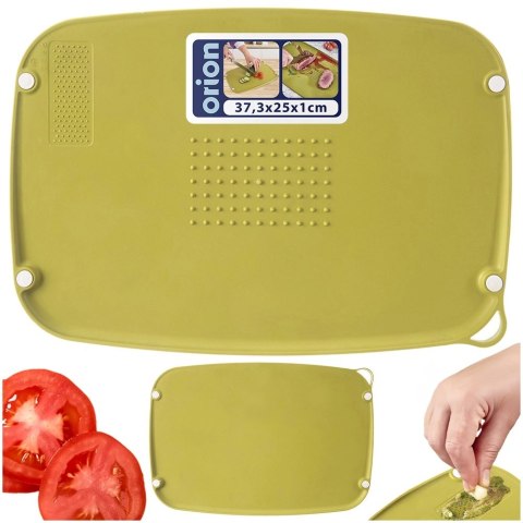 Deska do Krojenia Dwustronna ORION ELA 37,5x25 cm Zielona z Kolcami Mięsa