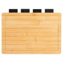 Zestaw Desek do Krojenia VILDE 5 el. ze Stojakiem Bambusowym