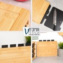 Zestaw Desek do Krojenia VILDE 5 el. ze Stojakiem Bambusowym