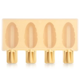 Forma do Lodów ORION Silikonowa Żółta Pokrywka na 4 szt. + Patyczki