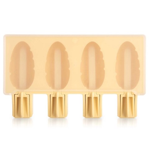 Forma do Lodów ORION Silikonowa Żółta Pokrywka na 4 szt. + Patyczki