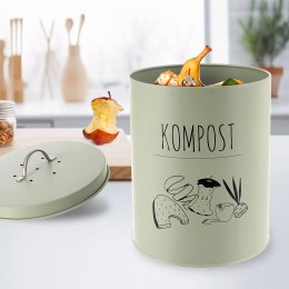 Kompostownik Kuchenny ORION 8 L Metal Filtr Węglowy Zielony Greenish