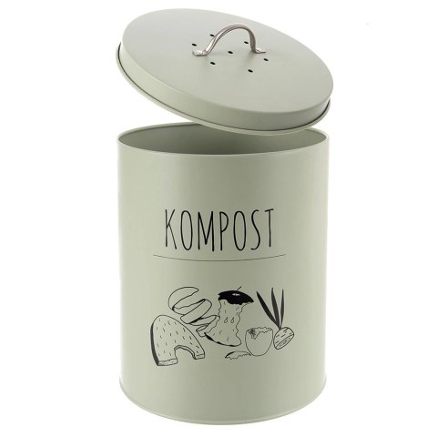 Kompostownik Kuchenny ORION 8 L Metal Filtr Węglowy Zielony Greenish