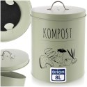 Kompostownik Kuchenny ORION 8 L Metal Filtr Węglowy Zielony Greenish