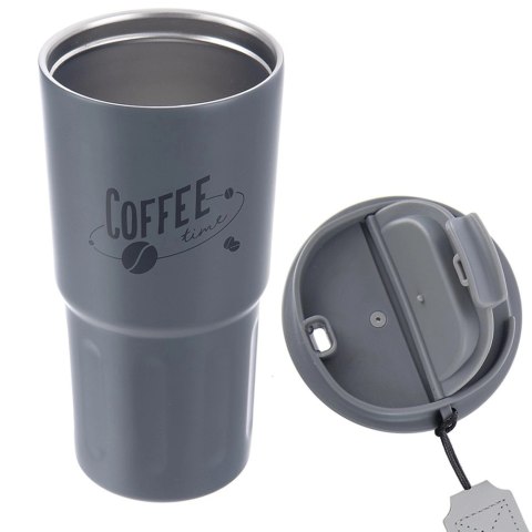 Kubek Termiczny 590 ml ORION TERMO Szary Coffee Time z Uchem Szczelny