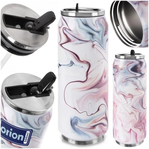 Kubek Termiczny Puszka 500 ml ORION Pastelowy Wzór Stal Nierdzewna