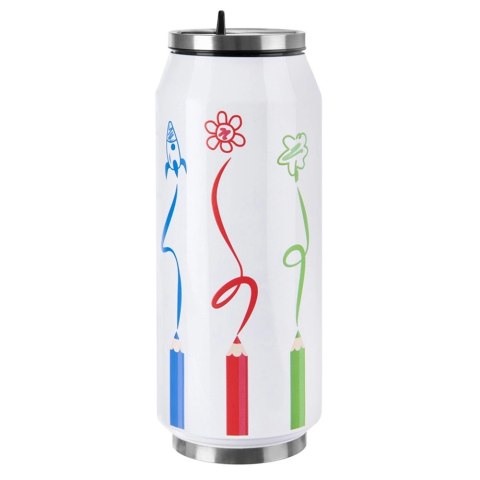 Kubek Termiczny Puszka 500 ml ORION Kolorowy Wzór Szczelny Próżniowy