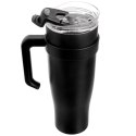 Kubek termiczny stalowy czarny z uchwytem TERMO 1,2 l