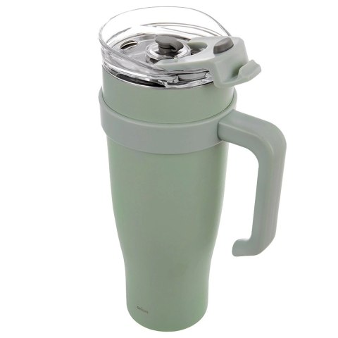 Kubek termiczny stalowy miętowy z uchwytem TERMO 1,2 l