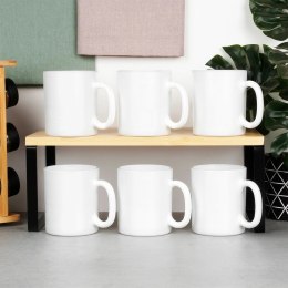 Kubki Szklane 300 ml 6 Szt. ORION Białe Szkło Opalowe do Zmywarki