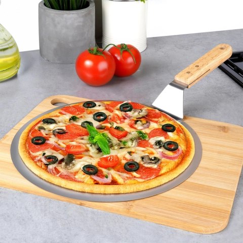 Łopata do Pizzy Stal Nierdzewna Okrągła 48,5 x 30,5 cm do Pieczenia VILDE