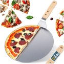 Łopata do Pizzy Stal Nierdzewna Okrągła 48,5 x 30,5 cm do Pieczenia VILDE