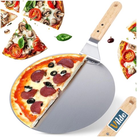 Łopata do Pizzy Stal Nierdzewna Okrągła 48,5 x 30,5 cm do Pieczenia VILDE