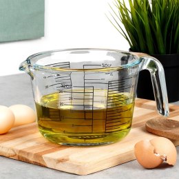 Miarka Kuchenna Szklana 1 L Szkło Borokrzemowe z Uchwytem i Wylewką VILDE