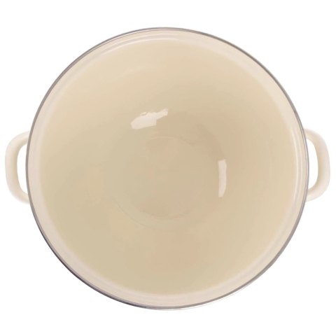 Miska emaliowana z uchwytami kremowa TONCA 33 cm, 5 l