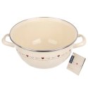 Miska emaliowana z uchwytami kremowa TONCA 33 cm, 5 l