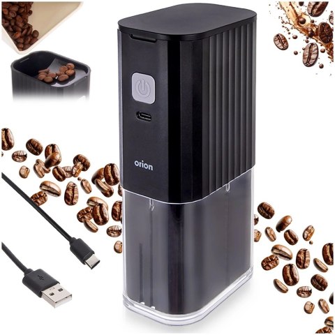 Młynek do Kawy Elektryczny 16 cm USB C Regulacja Ceramiczny ORION