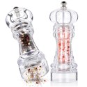Młynek do Pieprzu i Soli Akrylowy 16 cm 2 szt. Mechanizm Ceramiczny VILDE