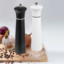 Młynek do Pieprzu i Soli Drewniany Biały 21,5 cm Regulacja ORION