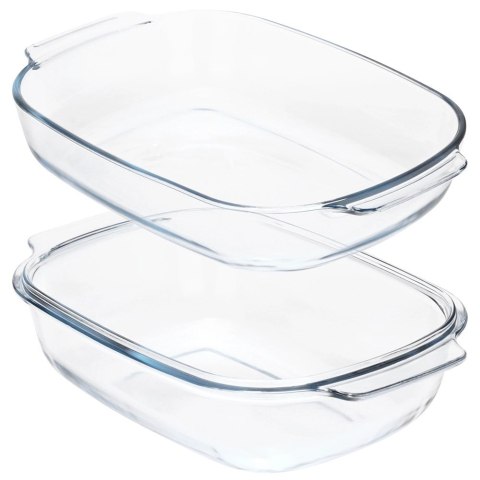 Naczynie Żaroodporne Prostokątne z Pokrywką 3,1 L Borokrzemowe VILDE