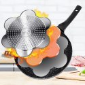 Patelnia do Jajek Granitowa 7 Otworów 26 cm VILDE Black Line Buzie Indukcja