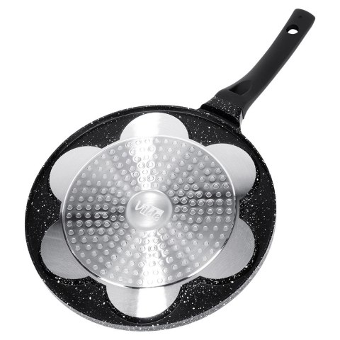 Patelnia do Jajek Granitowa 7 Otworów 26 cm VILDE Black Line Buzie Indukcja