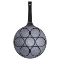 Patelnia do Jajek Granitowa 7 Otworów 26 cm VILDE Black Line Soft Touch