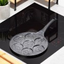 Patelnia do Jajek Granitowa 7 Otworów 26 cm VILDE Black Line Zwierzątka
