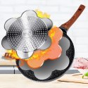 Patelnia do Jajek Granitowa 7 Otworów 26 cm VILDE Black&Wood Indukcja