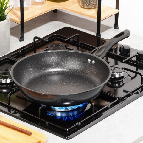 Patelnia Granitowa Głęboka 3 l 28 cm VILDE Basic Line Nieprzywierająca