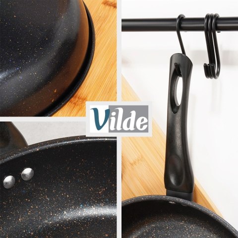 Patelnia Granitowa Głęboka 3 l 28 cm VILDE Basic Line Nieprzywierająca